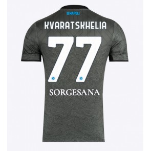 Billiga SSC Napoli Khvicha Kvaratskhelia #77 Tredjeställ 2024-25 Kortärmad